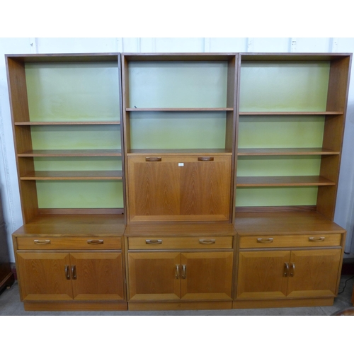 76 - A G-Plan Sierra teak three piece room divider