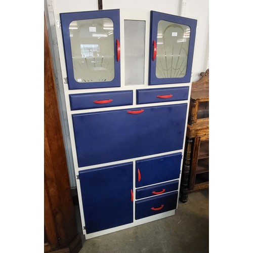 212 - A vintage painted kitchen cabinet