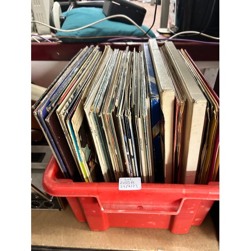 2155A - A box of LPs inc. Blondie, Phil Collins, Simple Minds, ELO, etc.