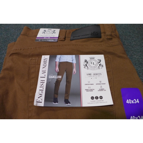 3038 - Assorted men's trousers and jeans - mixed sizes, colours, etc. * this lot is subject to VAT