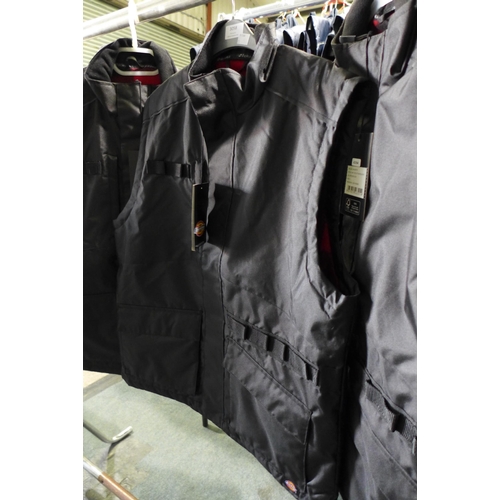 3058 - Four men's Dickie's black utility bodywarmers - size L * this lot is subject to VAT