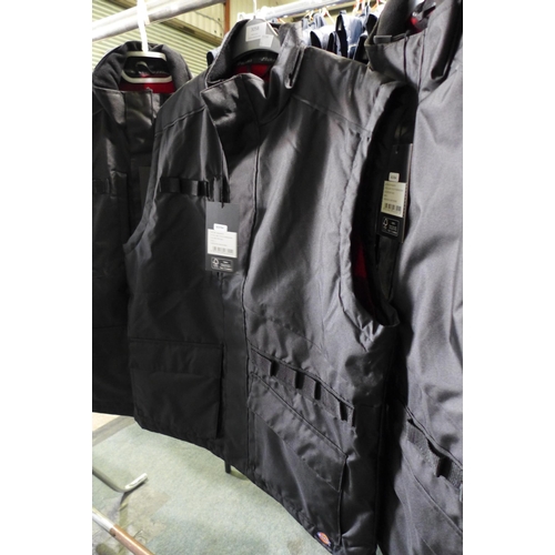 3060 - Four men's Dickie's black utility bodywarmers - size L * this lot is subject to VAT