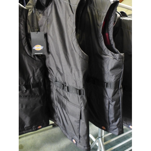 3062 - Four men's Dickie's black utility bodywarmers - size XXL * this lot is subject to VAT