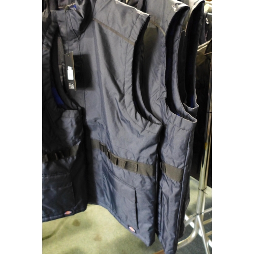 3076 - Four men's Dickie's navy utility bodywarmers - size XXL * this lot is subject to VAT