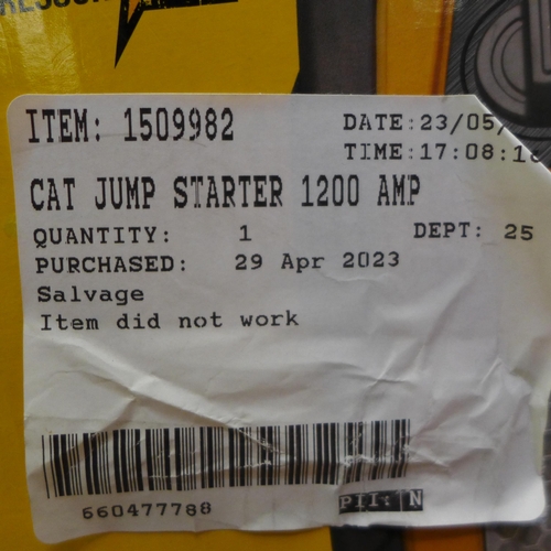 3091 - Cat Jump Starter 1200 Amp - Model No Cj1000Dxt  (294-352)    * This lot is subject to vat