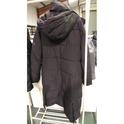 3126 - Two women's black hooded coats -  Columbia (XL) and DKNY (L) - damaged * this lot is subject to VAT