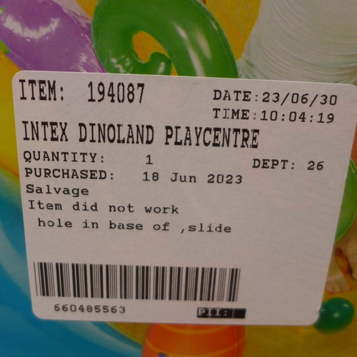 3157 - Intex Dinoland Playcentre  (298-378) *This lot is subject to VAT