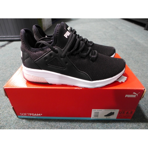 3176 - Pair of Women's Black Puma Trainers - UK size 4 * this lot is subject to VAT