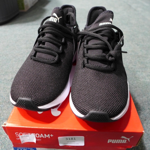 3181 - Pair of Women's Black Puma Trainers - UK size 4.5 * this lot is subject to VAT