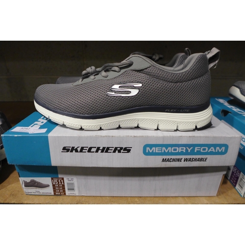 3242 - Pair of Men's Grey Skechers Trainers - UK Size: 10 * this lot is subject to VAT