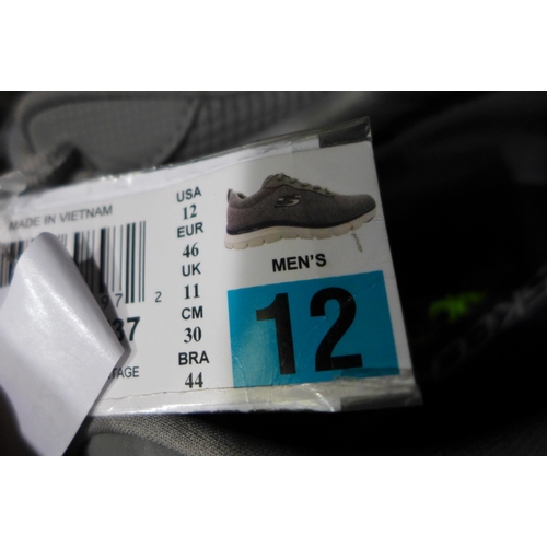 3244 - Pair of Men's Grey Skechers Trainers - UK Size: 11 * this lot is subject to VAT