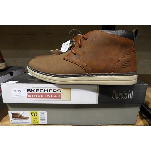 3245 - Pair of Men's Brown Skechers Boots - UK Size: 7 * this lot is subject to VAT