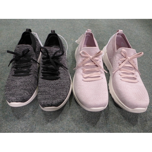 3261 - Two Pairs of Women's Skechers Black (5.5) & Pink (6) * this lot is subject to VAT