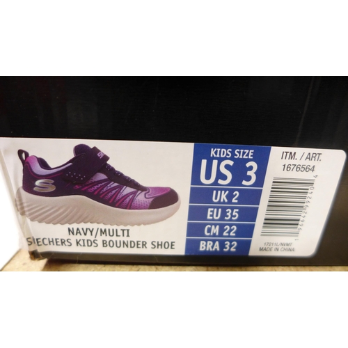 3274 - Pair of Children's Purple Skechers Trainers - UK Size: 2