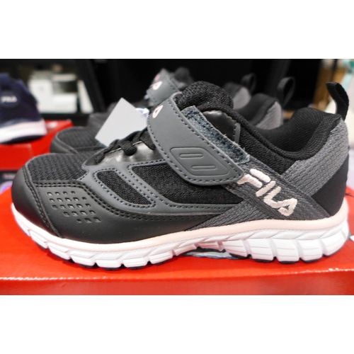 3277 - Two Pairs of Children's Black & Pink FILA Trainers - UK Size: 12 * this lot is subject to VAT