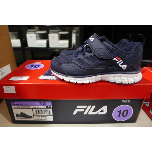 3278 - Pair of Children's Navy FILA Trainers - UK Size: 10 * this lot is subject to VAT