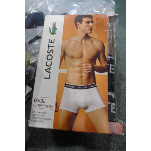 3286 - Quantity of Men's Underwear/Accessories, Incl: Lacoste, mix of sizes/styles/colours * this lot is su... 