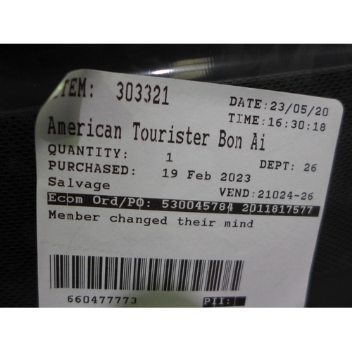 3392 - American Tourister Bon Air 3 Piece Hardside Black Suitcase Set, Original RRP £120.83 + vat         (... 