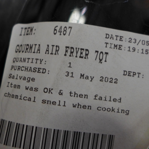 3396 - Gourmia Air Fryer 7Qt      (294-313)    * This lot is subject to vat