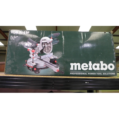 3428 - Metabo KGS216M Single Bevel Sliding Mitre Saw, original RRP £114.99 + VAT (298-6) *This lot is subje... 