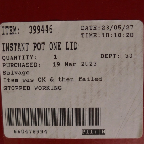 3429 - Instant Pot One Lid 6.2L, original RRP £159.99 + VAT (298-21) *This lot is subject to VAT