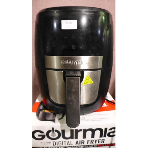 3436 - Gourmia Air Fryer  (298-375) *This lot is subject to VAT