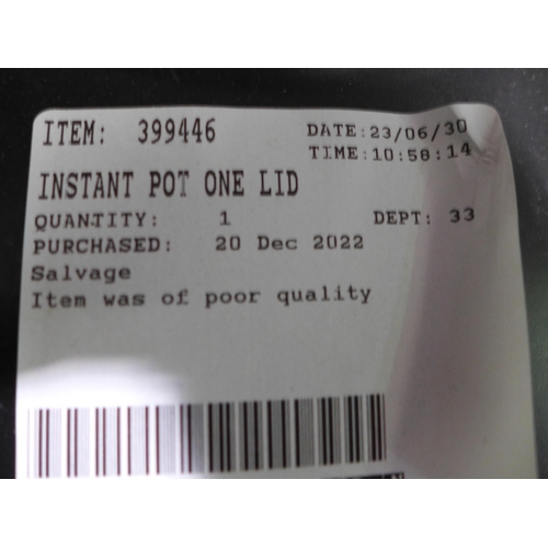 3437 - Instant Pot One Lid 6.2L, original RRP £159.99 + VAT (298-390) *This lot is subject to VAT