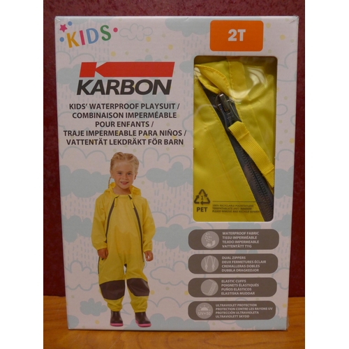 3190 - Ten Children's Karbon Waterproof Playsuits - Yellow (2T)