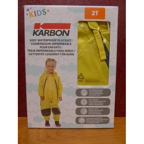 3191 - Ten Children's Karbon Waterproof Playsuits - Yellow (2T)