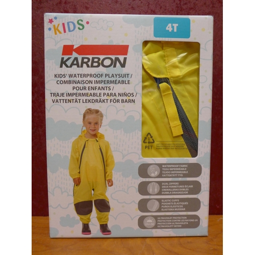 3200 - Ten Children's Karbon Waterproof Playsuits - Yellow (4T)