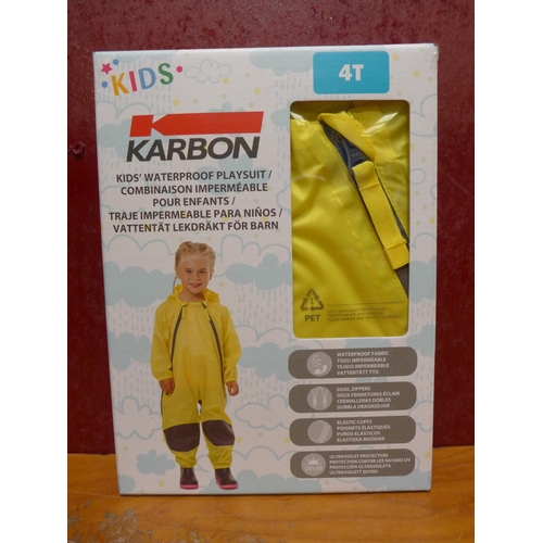 3201 - Ten Children's Karbon Waterproof Playsuits - Yellow (4T)