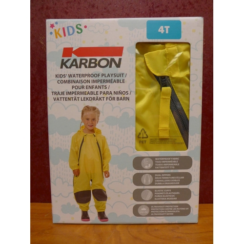 3202 - Ten Children's Karbon Waterproof Playsuits - Yellow (4T)