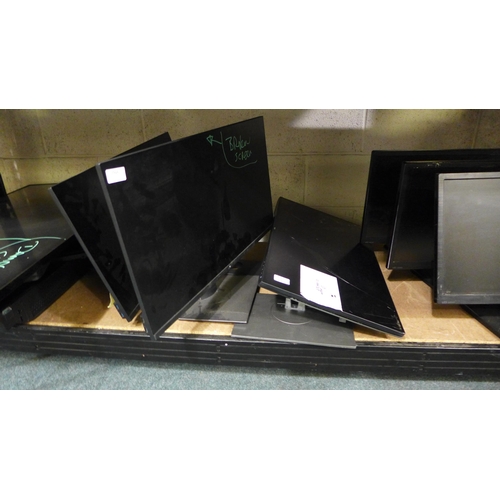 3211 - Nine TV's/Computer Monitor Screens, Brands Incl: Samsung, Cello, Seiki, LG & Dell - All Damaged  * t... 