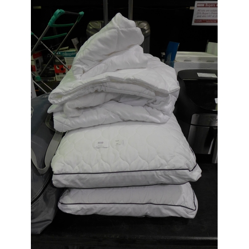 3310 - Sealy Side Sleeper Pillows with Double mattress and Pillow Protectors (298-244,246) *This lot is sub... 