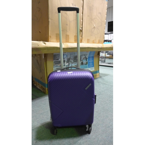 3365 - American Tourister Zakk 55cm Carry On Purple Suitcase (298-803)  * This lot is subject to vat