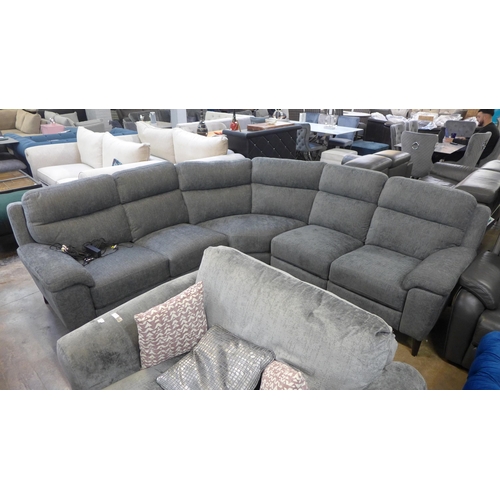 1443 - Grace charcoal fabic corner power recliner, original RRP £1416.66 + VAT (4174-12) *This lot is subje... 