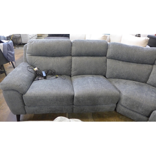 1443 - Grace charcoal fabic corner power recliner, original RRP £1416.66 + VAT (4174-12) *This lot is subje... 