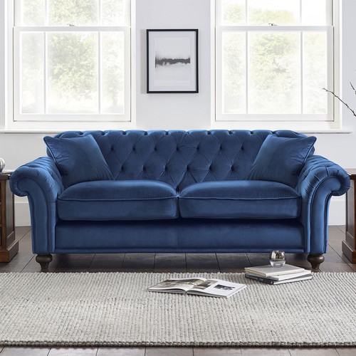 1423 - Bordeaux  4 Seater Navy Velvet, original RRP £874.99 + VAT (4173-13) *This lot is subject to VAT