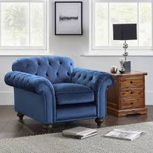 1425 - Bordeaux Armchair Navy 1 Seater, original RRP £583.33 + VAT (4173-15) *This lot is subject to VAT