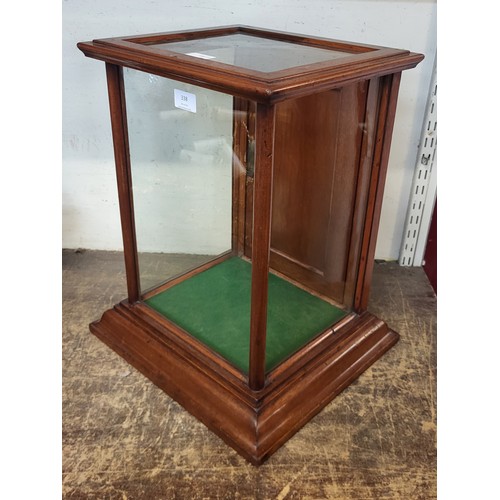 338 - A mahogany table top display cabinet