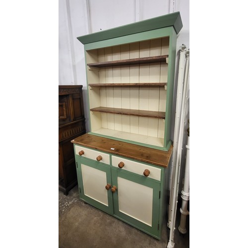 215 - A Victorian style painted pine dresser