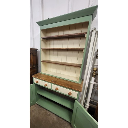 215 - A Victorian style painted pine dresser