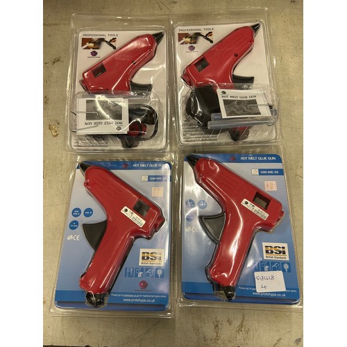 2099 - Four Hot Melt glue guns, 240v, 60w, to BSI standards - sealed