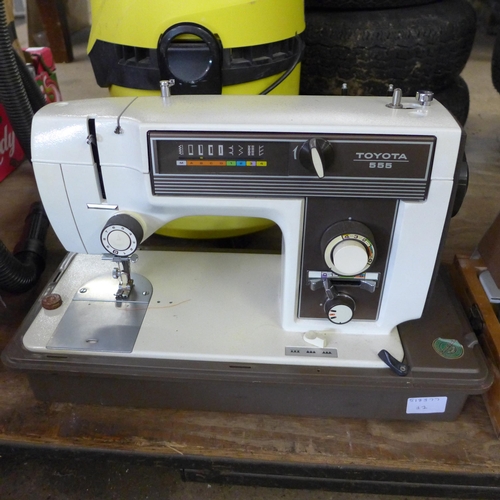 2357 - A Toyota 555 sewing machine and a Jones sewing machine (model CBD)