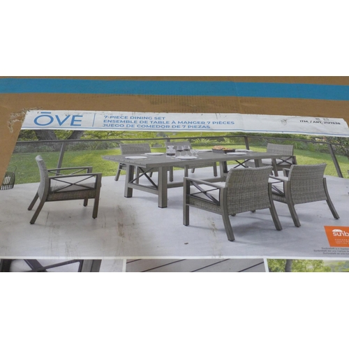 1425 - Ove Decors Austin 7 piece Dining Set and Cover, original RRP £1416.66 + vat (295-43)(Item is boxed a... 