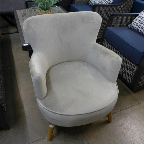 1337 - A Charleston mink velvet side chair