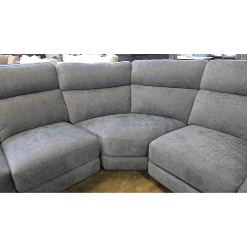 1383 - Grace charcoal fabric corner power recliner sofa, original RRP £1416.66 + VAT (4174-12) *This lot is... 