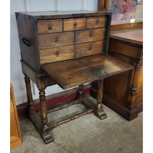 84 - An 18th Century Spanish oak cabinet on stand