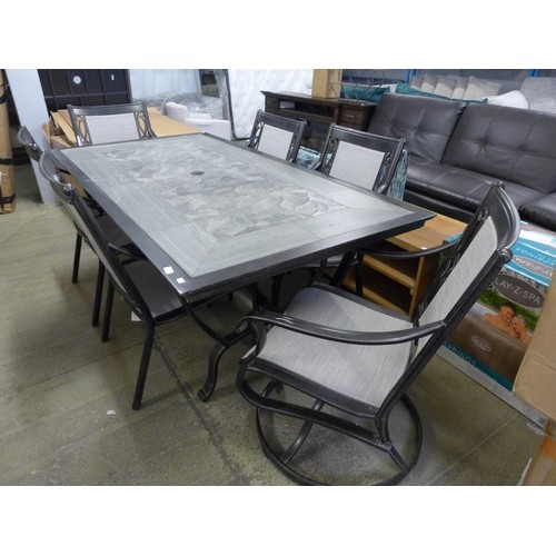 1449 - Agio Turner 7 piece outdoor dining table set (4173-39/901) (Damage to corners of table) *This lot is... 