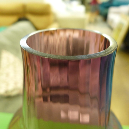 1504 - A purple opaque glass vase